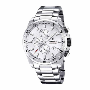 FESTINA chronograph silver dial & bracelet