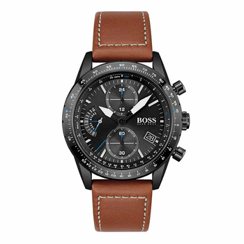 BOSS Black black dial & brown strap