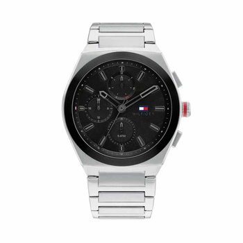 TOMMY HILFIGER Asher black dial steel bracelet