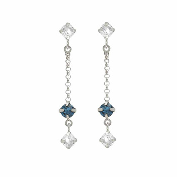 Σκουλαρίκια από ασήμι 925 με πέτρες Swarovski