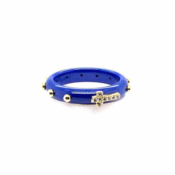 Δαχτυλίδι από ασήμι 925 με μπλε κεραμικό και ζιργκόν