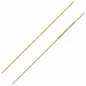 Αλυσίδα λαιμού «Σπίγγα στρογγυλή 1» Κ14 χρυσή (50 cm)