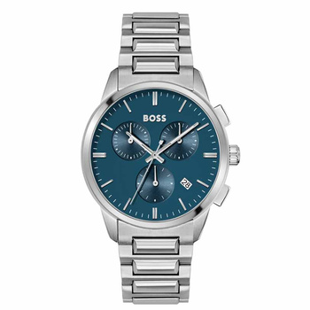 BOSS Black blue dial steel bracelet