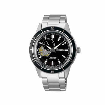 SEIKO Presage Automatic 24h Black Dial Steel Bracelet