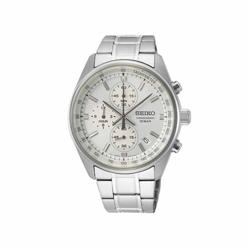 SEIKO Chronograph Silver Dial Steel Bracelet