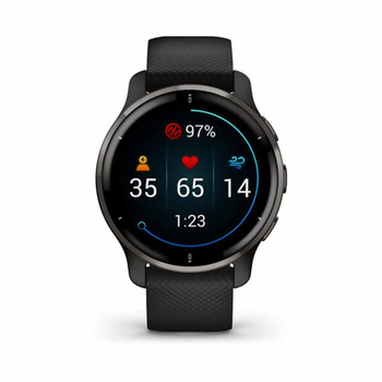 GARMIN Venu 2 Plus Black with Slate Bezel with Black Band