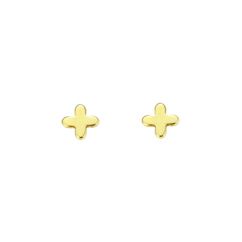 Σκουλαρίκια σταυρός Κ9 χρυσά
