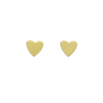 Σκουλαρίκια καρδιά Κ9 χρυσά