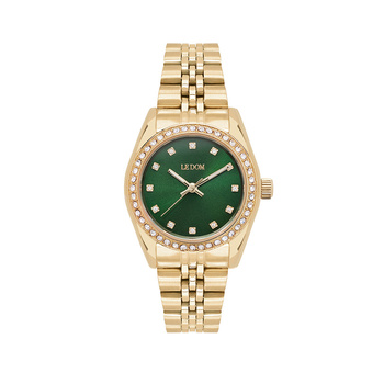 LE DOM Glance green dial yellow bracelet LD.1492-1