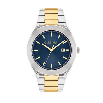 Calvin Klein Progressive blue dial two tone bracelet