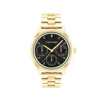 Calvin Klein Shimmer black dial gold bracelet