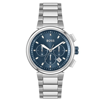 BOSS Black blue dial steel bracelet
