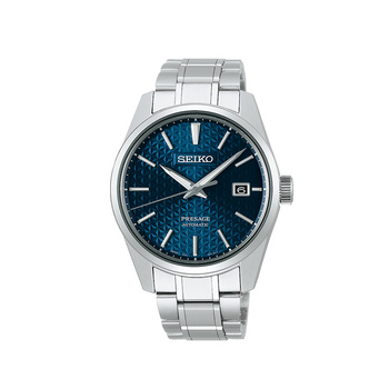 SEIKO Presage Automatic Date Blue Dial Steel Bracelet