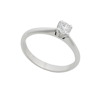 Μονόπετρο δαχτυλίδι Κ18 λευκόχρυσο με διαμάντι 0.35ct , VS1 , E από το GIA