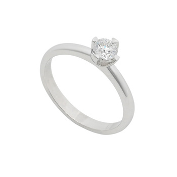 Μονόπετρο δαχτυλίδι Κ18 λευκόχρυσο DIAMONDJOOLS με διαμάντι 0.35ct , VS1 , G από το GIA