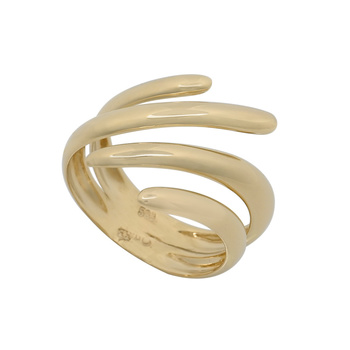 Δαχτυλίδι κρουαζέ Κ14 χρυσό