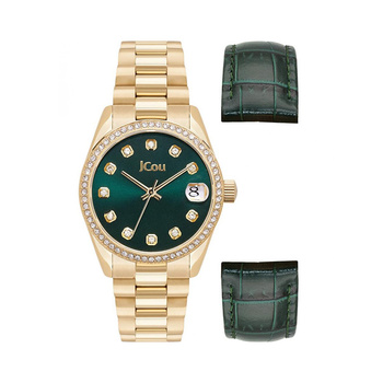 JCOU Gliss Set Box green dial bracelet & strap