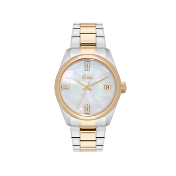 JCOU Emerald II white dial two tone steel bracelet
