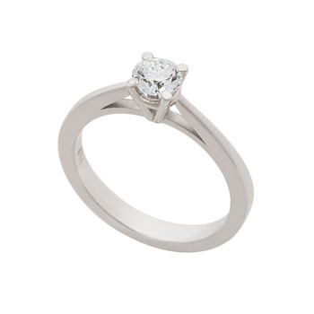 Μονόπετρο δαχτυλίδι Κ18 λευκόχρυσο με διαμάντι 0.50ct , VS1 , F από το GIA