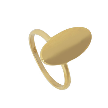 Δαχτυλίδι οβάλ Κ9 χρυσό