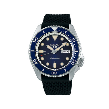 SEIKO 5 Automatic Blue Dial Black Silicone