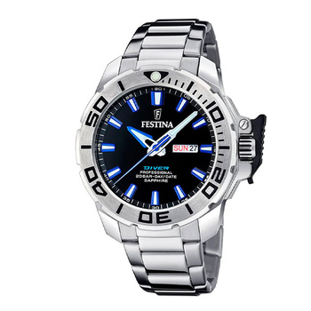 FESTINA Men's Black Stainless Steel Watch Bracelet
