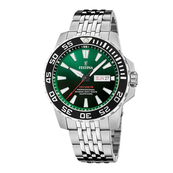 FESTINA Men's Green Stainless Steel Watch Bracelet