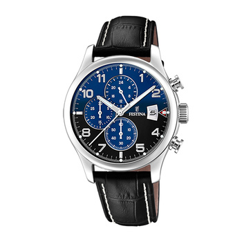 FESTINA MEN'S BLUE LEATHER WATCH