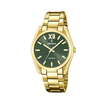 FESTINA WOMEN'S GREEN STAINLESS STEEL WATCH BRACELET