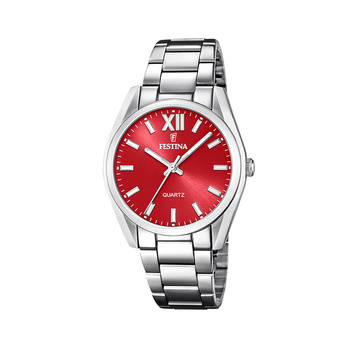 FESTINA Women's Red Stainless Steel Watch Bracelet