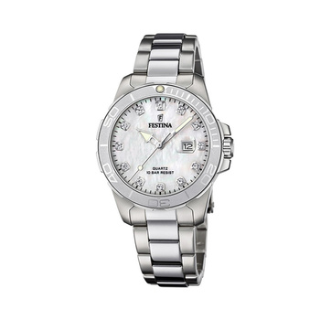 FESTINA WOMEN'S IVORY STAINLESS STEEL WATCH BRACELET