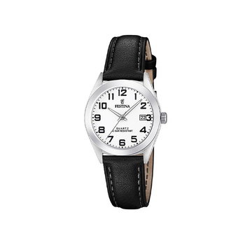FESTINA WOMEN'S WHITE CLASSICS LEATHER WATCH