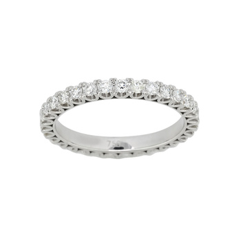 Δαχτυλίδι ολόβερο Κ18 λευκόχρυσο με διαμάντια