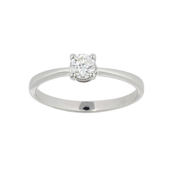 Μονόπετρο δαχτυλίδι Κ18 λευκόχρυσο DIAMONDJOOLS με διαμάντι 0.30ct , VS1 , F από το GIA
