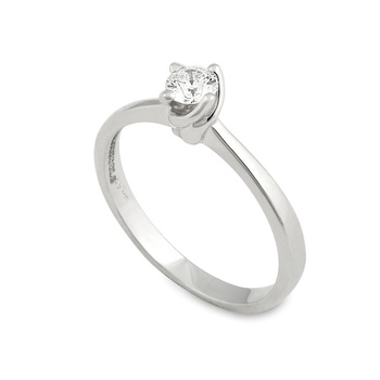 Μονόπετρο δαχτυλίδι Κ18 λευκόχρυσο DIAMONDJOOLS με διαμάντι 0.24ct , VS1 , G