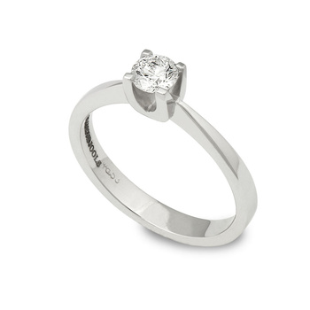 Μονόπετρο δαχτυλίδι Κ18 λευκόχρυσο με διαμάντι 0.36ct , VS2 , G από το IGI