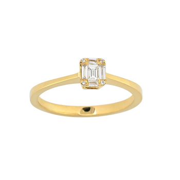 Δαχτυλίδι Κ18 χρυσό με διαμάντια