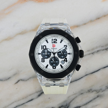 D-WATCH White Dial White Strap