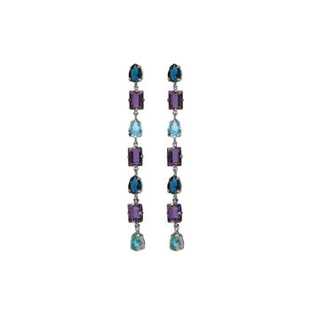 Σκουλαρίκια από ασήμι 925 με πέτρες Swarovski