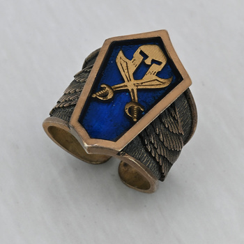 Δαχτυλίδι από ασήμι 925 με μπλε σμάλτο