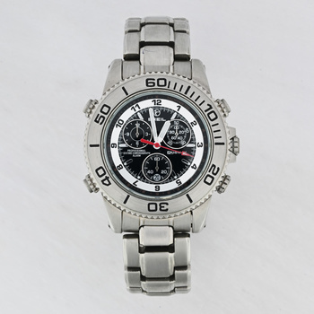 BREIL Alarm-Chronograph black dial steel bracelet