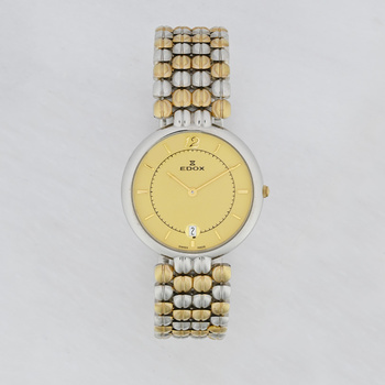 EDOX gold dial gold steel bracelet