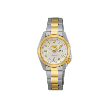 SEIKO 5 Automatic White Dial Two-Tone Steel Bracelet