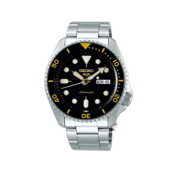 SEIKO 5 Automatic Black Dial Steel Bracelet