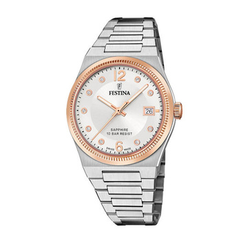 FESTINA Swiss Made silver dial & bracelet