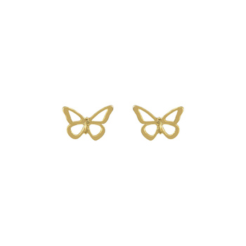 Σκουλαρίκια πεταλούδα Κ9 χρυσά