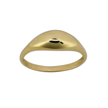 Δαχτυλίδι οβάλ Κ14 χρυσό