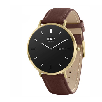 HENRY LONDON Smartwatch Gold & Chocolate Leather