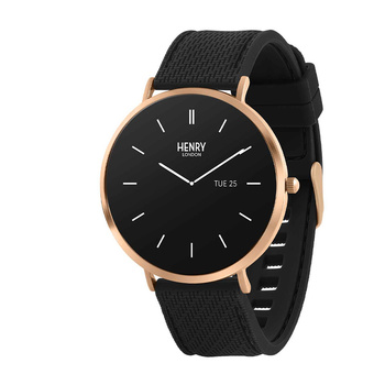 HENRY LONDON Smartwatch Rose & Black Silicone