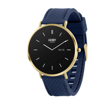 HENRY LONDON Smartwatch Gold & Navy Silicone